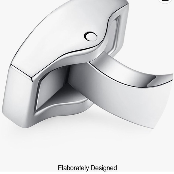 HONEY BEAR Rectangle Cufflinks for Mens Steel - Picture 4 of 5